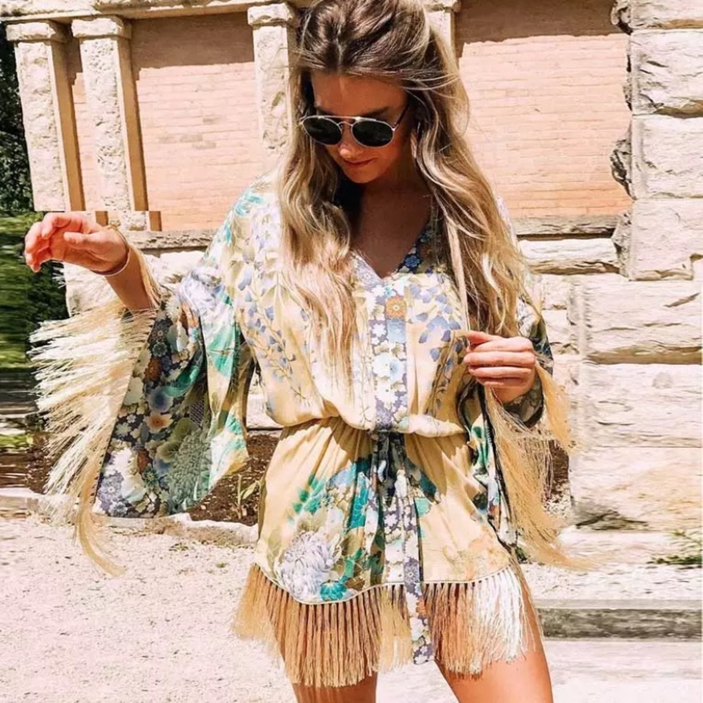 5⭐️Favorite Boho Gypsy Willow Tassel Dress - Picture 2 of 8